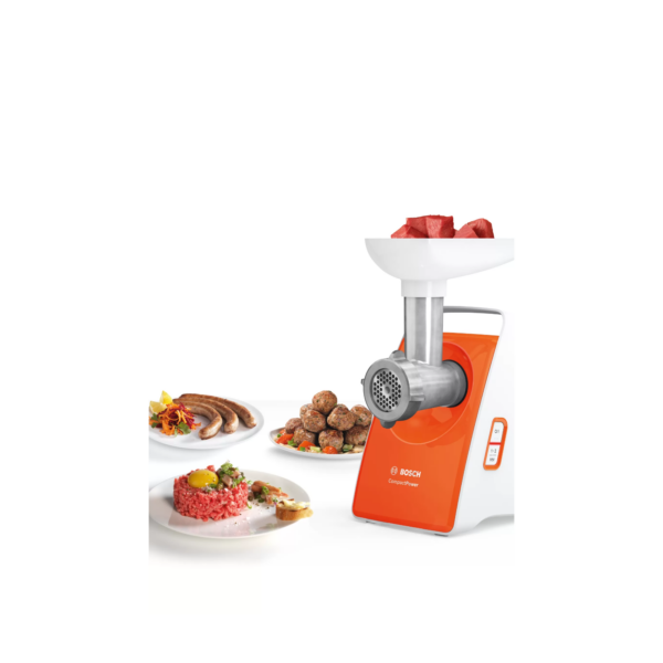 Bosch Meat mincer CompactPower 1600 W White/Orange - MFW3630I - Image 4