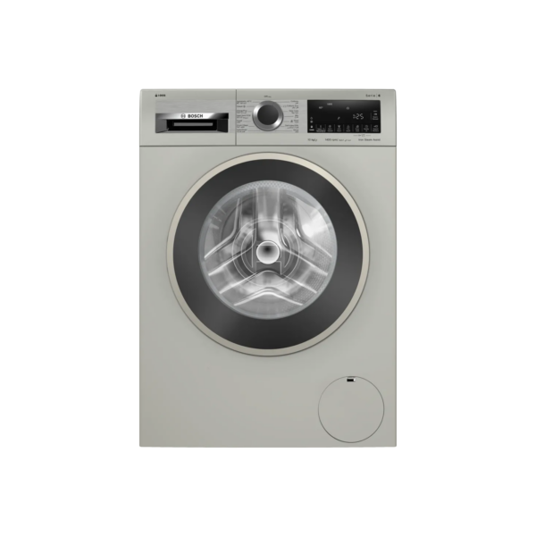 Bosch Serie 6, compact washer, 10 kg, silver inox, 1400 rpm, i-DOS WGA254AXEG