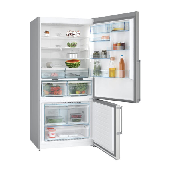 Bosch Series 6 free-standing fridge-freezer with freezer at bottom 186 x 86 cm Stainless steel (with anti-fingerprint) KGN86CI3E8 - Image 2