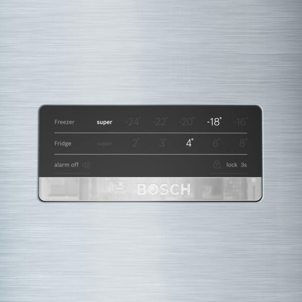 BOSCH Series 4 - Free-Standing Fridge With Freezer At Top 186 X 75 Cm KDN76XI3E8 Silver - Image 3