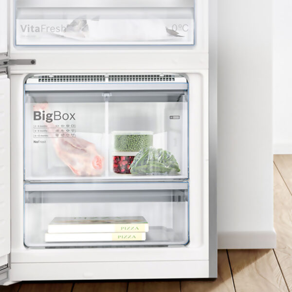 BOSCH Series 4 - Free-Standing Fridge With Freezer At Top 186 X 75 Cm KDN76XI3E8 Silver - Image 4